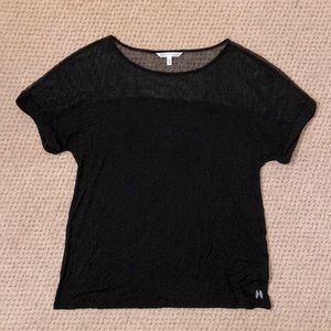 Victorias Secret Upper Small Mesh Black Shirt